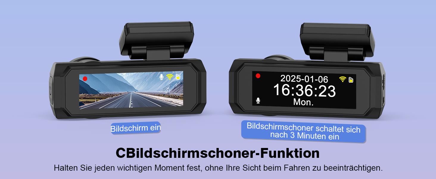 Відеореєстратор Chortau 4K+1080P з WiFi, 64GB, паркувальний режим, Super Night Vision, WDR, 170° та G-Sensor, чорний