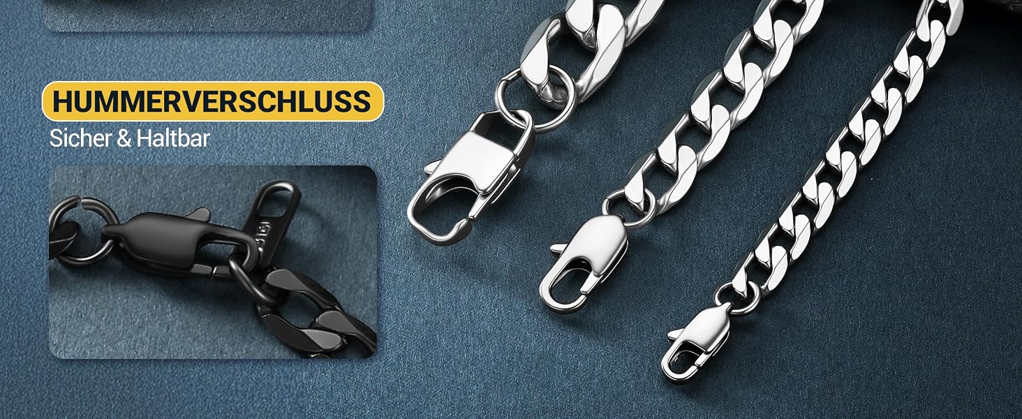 Чоловічий браслет-ланцюг PROSTEEL з нержавіючої сталі, класичний панцирний стиль, сріблястий, 19 см, ширина 6 мм