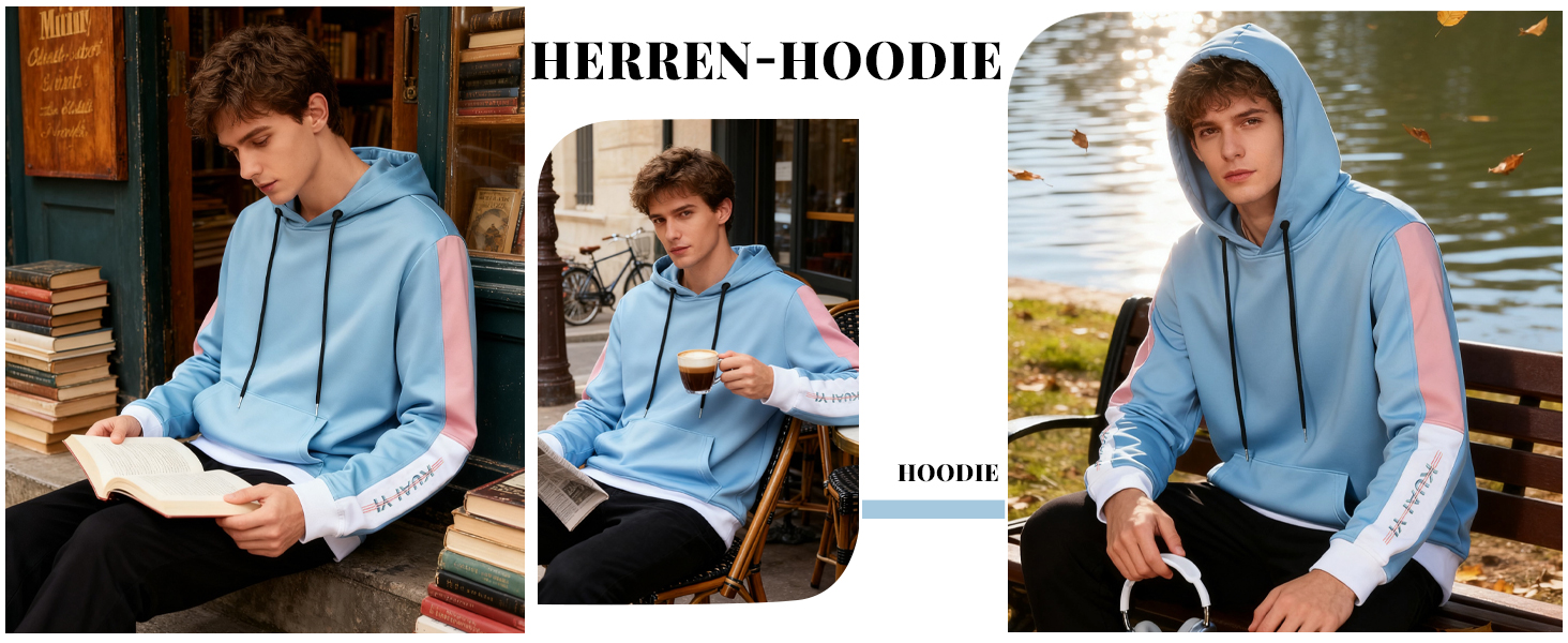 Чоловічий світшот з капюшоном Kenaijing, бавовна, чорний, розмір M