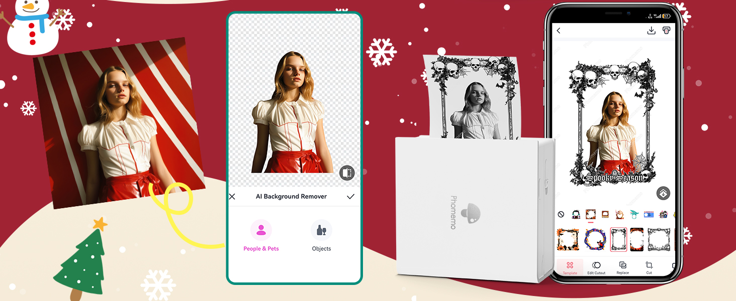 Phomemo M02: Міні-термодрук принтер Bluetooth, портативний фотодрук, USB, сумісний з Android/iOS, для щоденників, DIY, зелений
