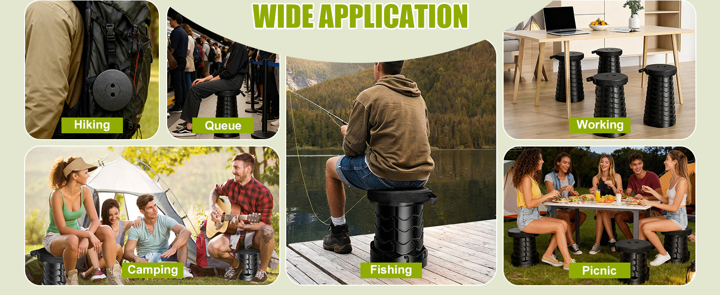 Зручний складаний стільчик з подушкою та тримачем для напоїв, телескопічний, вантажопідйомність 220 кг, легкий, стабільний, регульована висота, для відпочинку на природі та вдома