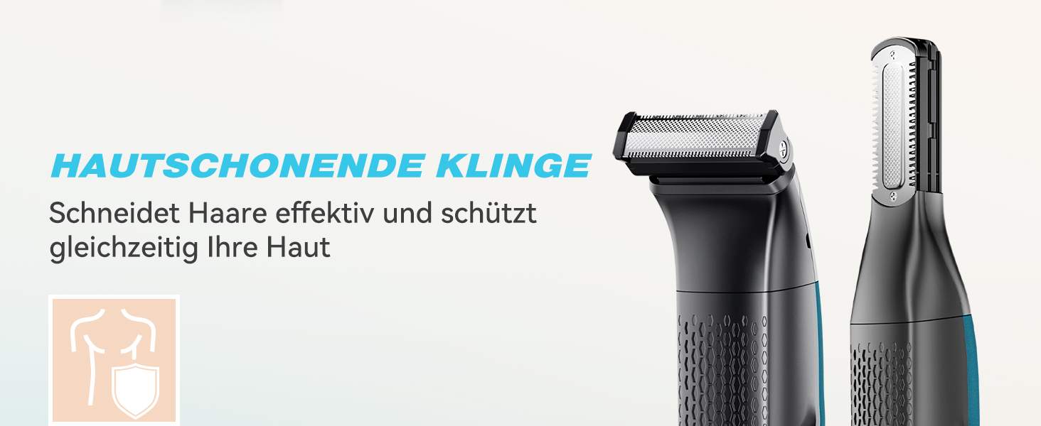 Триммер для тіла Kensen 2-в-1: для чоловіків, для інтимної зони, волога та суха, з насадками для грудей, пахв та зони бікіні