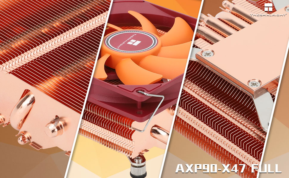 Thermalright AXP90-X47: Низькопрофільний кулер для CPU з TL-9015 Slim PWM вентилятором, AGHP технологією, сумісний з AMD AM4/Intel 1700/1150/1151/1155/1156/1200