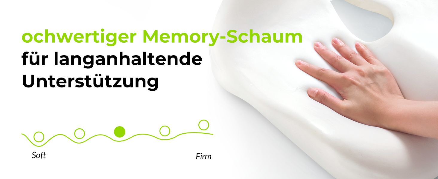 Ортопедична подушка для сидіння AUVON Kontur: для спини, куприка, ішіасу. Ергономічна подушка для офісу, авто, дому. З піною з пам'яті.