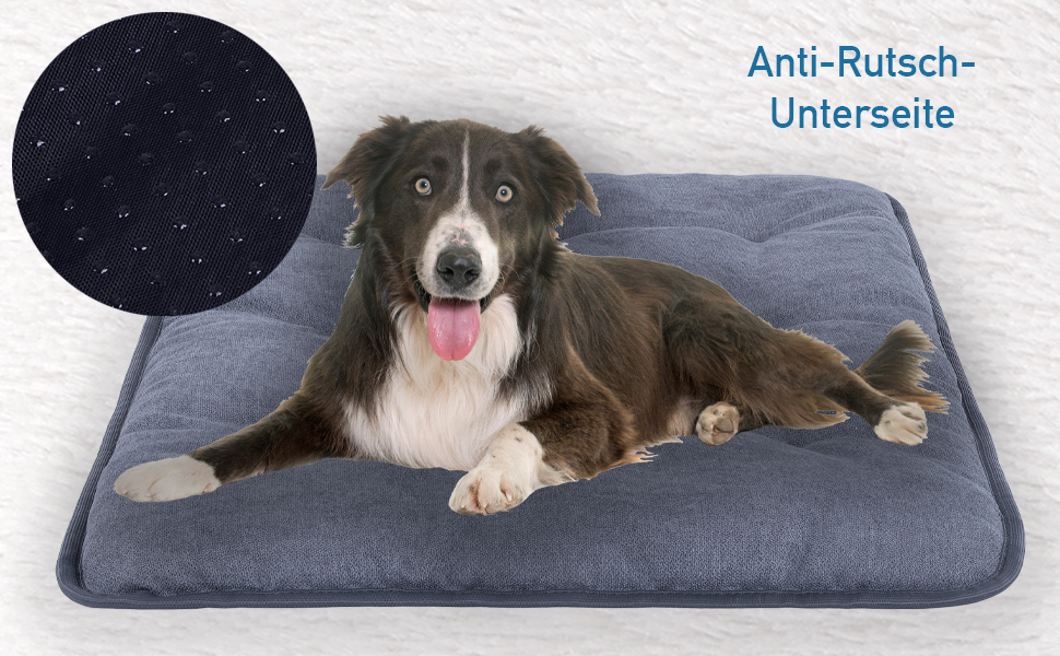 М'який лежак для собак MyBestBuddy Pik сірий S, для алергіків (100% поліестер), неслизький, можна прати при 40°C, з пухнастим чохлом, 60 x 40 см