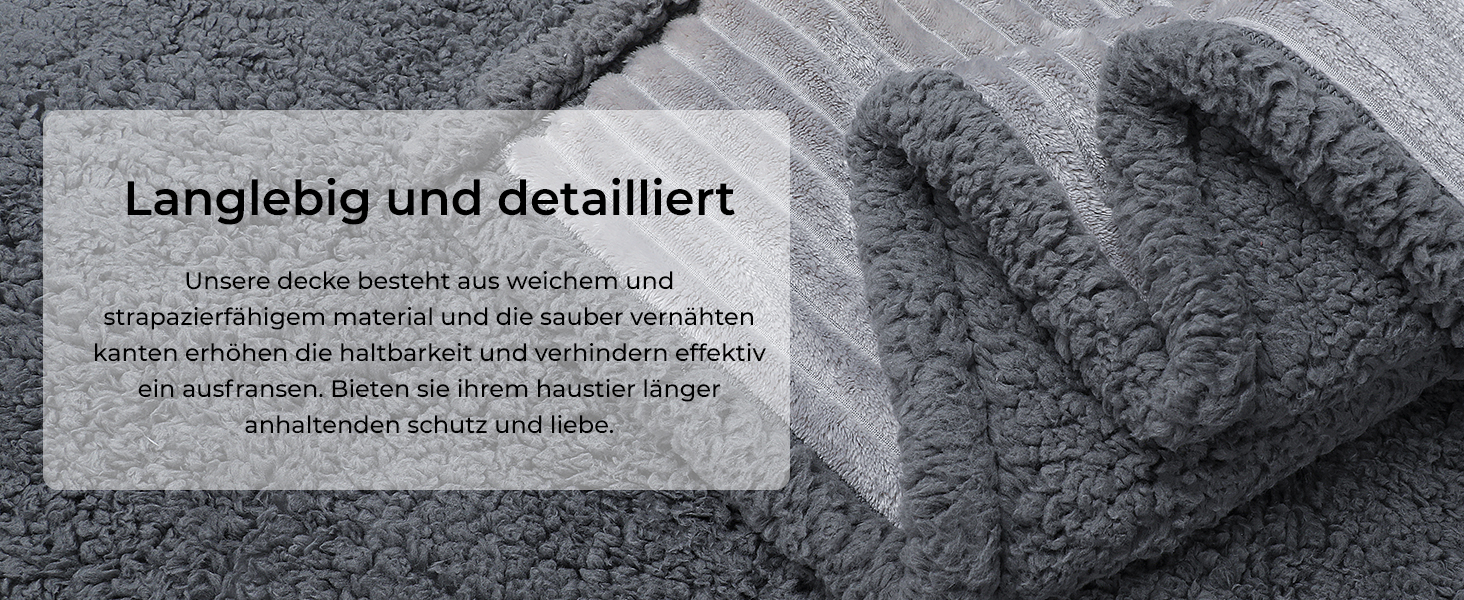 Водонепроникний плед для собак Luciphia, миючий, для собак, котів, цуценят, теплий, м'який флісовий плед Sherpa, для ліжка, дивану, канапи, сірий (102 * 145 см), розмір M (102 * 145 см)