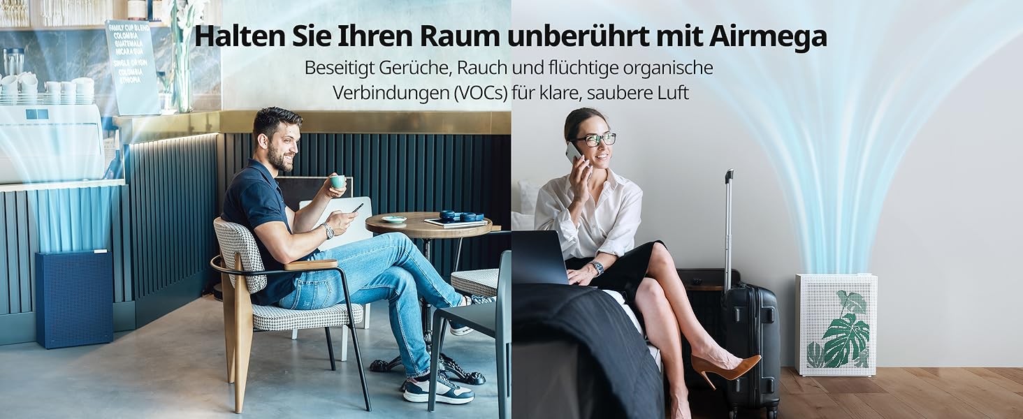 Повітряний очисник COWAY AIRMEGA 150: GreenHEPA™, ECARF, для кімнат до 73 м², білий