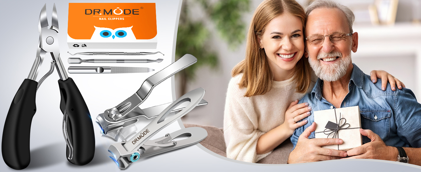 Набір кусачок для нігтів DRMODE Profi: професійні кусачки для кутикули, щипчики для нігтів, ножиці для нігтів для літніх людей та проблемних нігтів (6 шт)