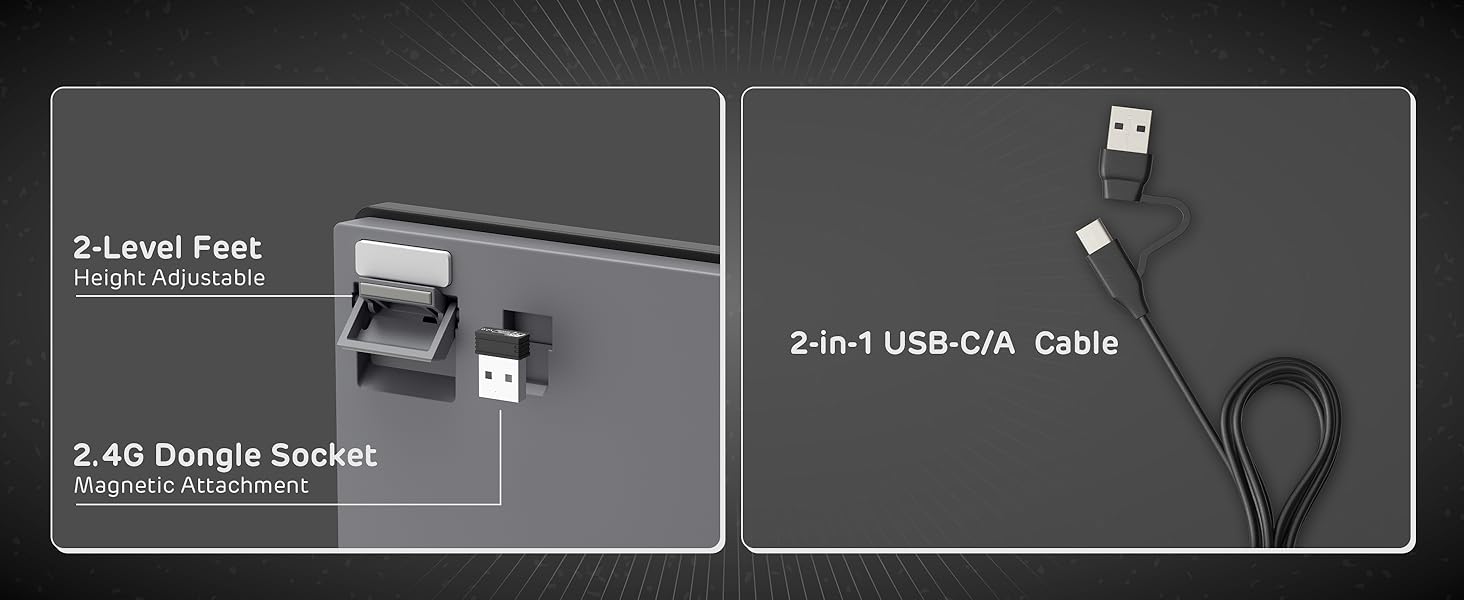 Механічна клавіатура RK ROYAL KLUDGE F99 з NumPad, Tri-Mode, Hot-Swap, 95/100 клавіш, BT/2.4G/USB-C, Pro-програмне забезпечення, акумулятор 5000 mAh, перемикачі Beige, колір Mokka Grey