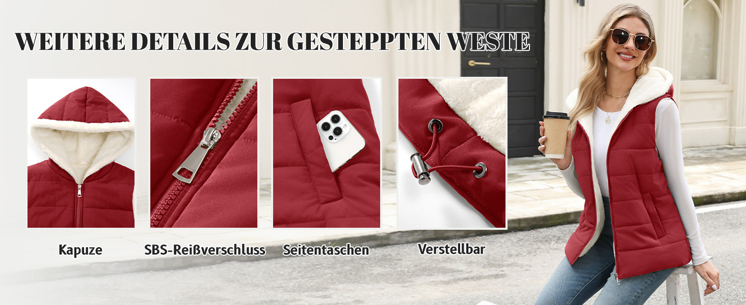 Жіноча тепла степкова жилетка Yuson з капюшоном, без рукавів, на осінь-зиму, військовий колір, розмір L