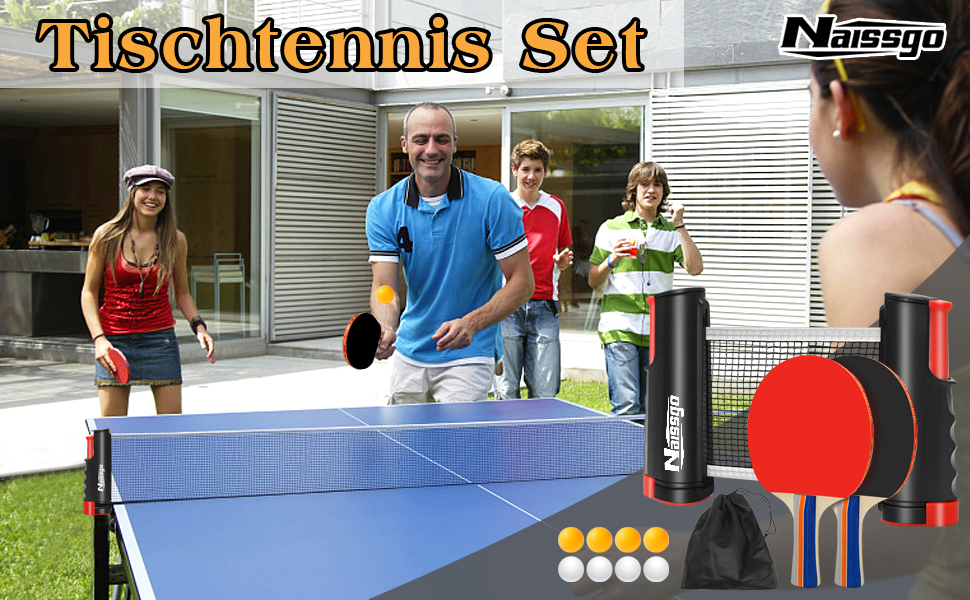 Набір для настільного тенісу Profi: 2 ракетки, сітка, 8 м'ячів, сумка (Indoor/Outdoor)