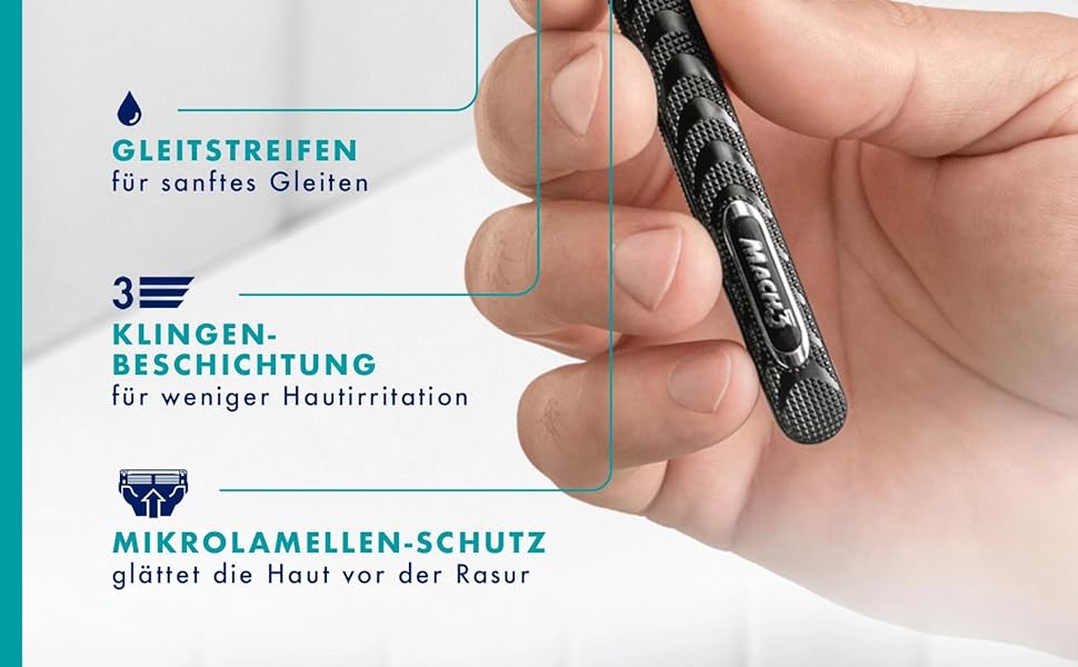Смінні касети для бритви Gillette Mach 3 для чоловіків, сині, 20 шт