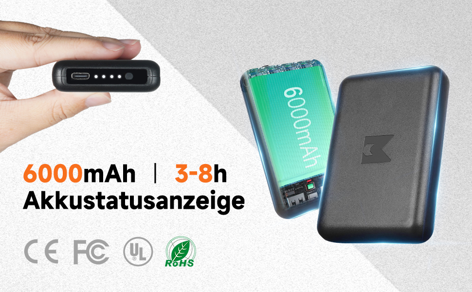 Гріючі рукавички з акумулятором 6000mAh USB, для жінок та чоловіків, 3 режими нагріву, водонепроникні, сенсорні, чорний, EU