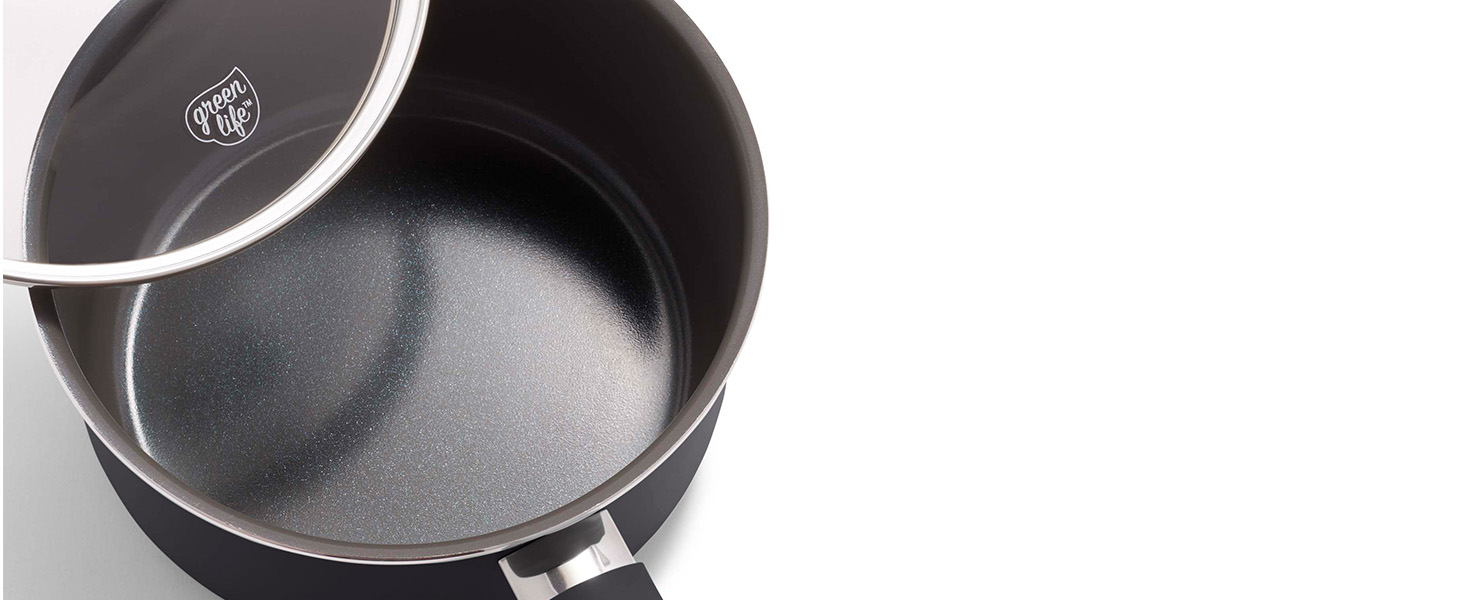 Набір сковорідок GreenLife Soft Grip з керамічним антипригарним покриттям, 18 см і 26 см, PFAS-free, підходять для духовки та посудомийної машини, бірюзові