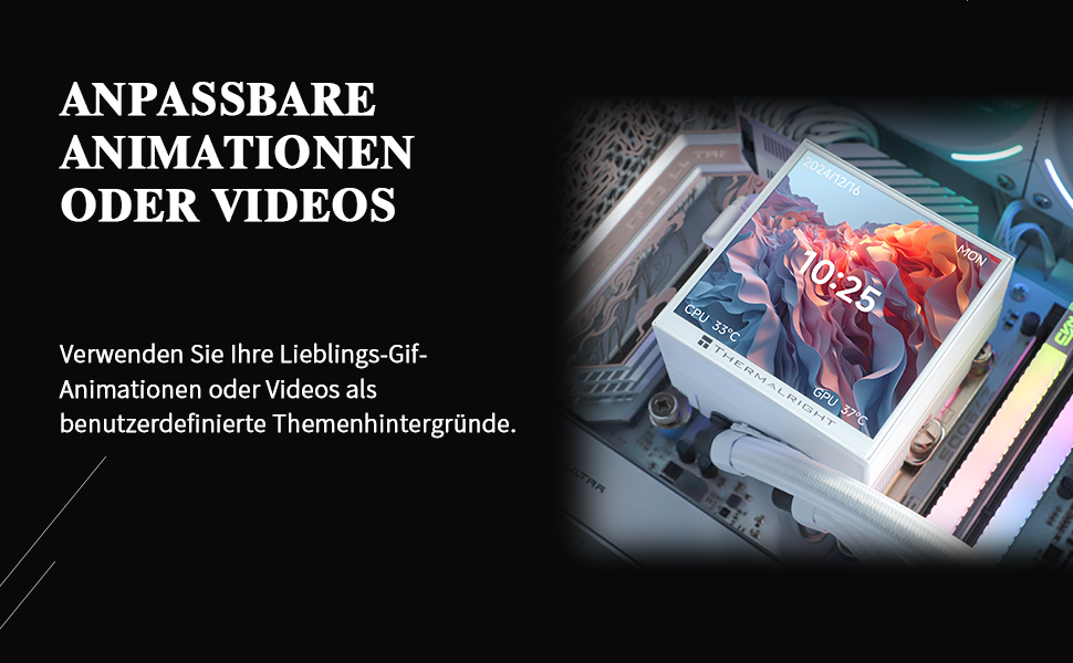 TR Hyper Vision 360 UB ARGB - Смарт-кулер для CPU з LCD-дисплеєм 3.95" (Чорний)