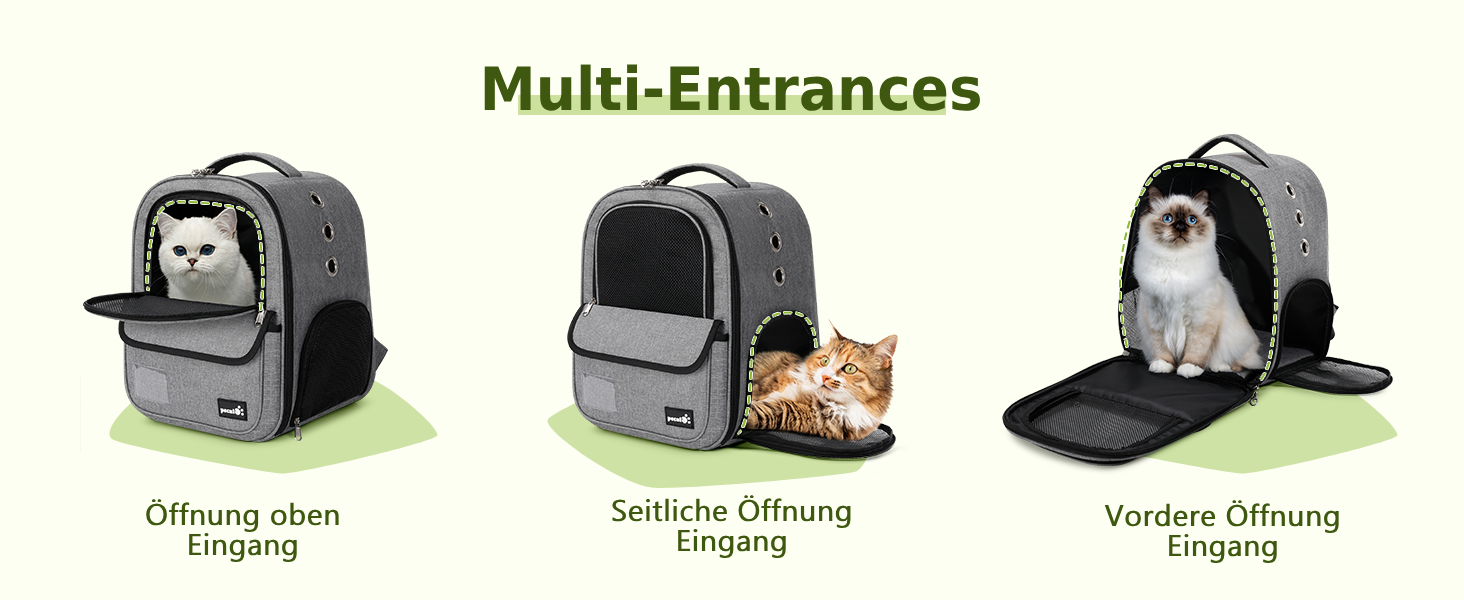 Рюкзак для кота/маленької собаки Pecute, 6 кг, сірий. Зручний, дихаючий, з безпечним тросом та замком. Для подорожей та прогулянок.