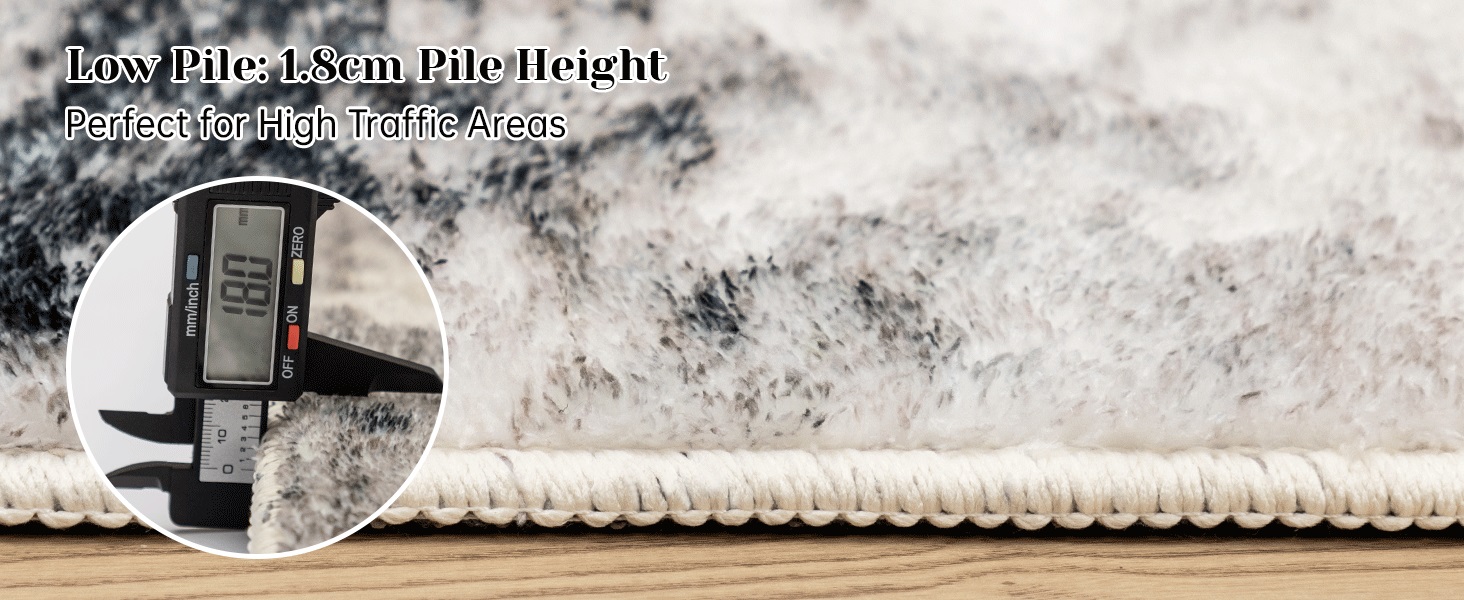 Килим для вітальні, спальні, їдальні, з антиковзаючим покриттям, м'який короткий ворс, абстрактний сірий стильний килим для легкого прибирання (160 x 200 см) (Сірий-мульти, 200 x 250 см (Прямокутний))