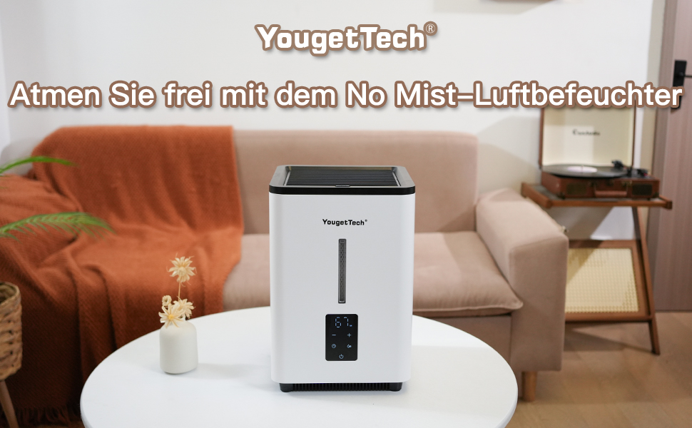 Зволожувач повітря 6L Top Fill, ультразвуковий, 1000 мл/год, автовимкнення, білий EH18S