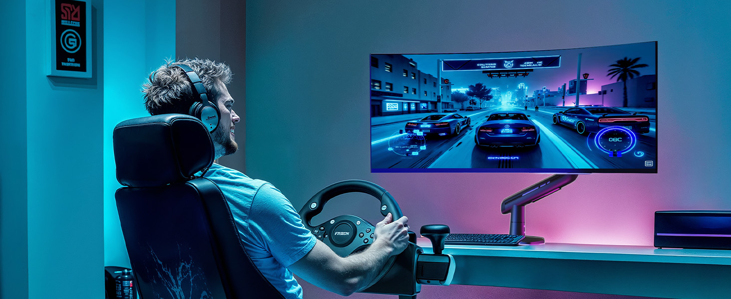 Кріплення для монітора HUANUO для Ultrawide екранів до 49 дюймів, 18 кг, регульований кронштейн, VESA 100x100mm, без RGB підсвітки