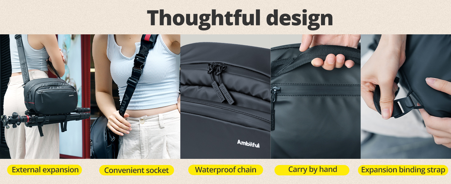 Сумка для фотокамери Ambitful Gm6 - зручна та водонепроникна сумка з відділеннями для фототехніки та штатива