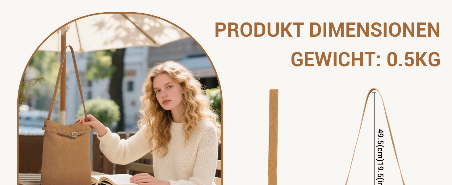 Сумка жіноча Miss Lulu велика шопер Tote Bag з м'якої PU шкіри, коричнева (2-4)