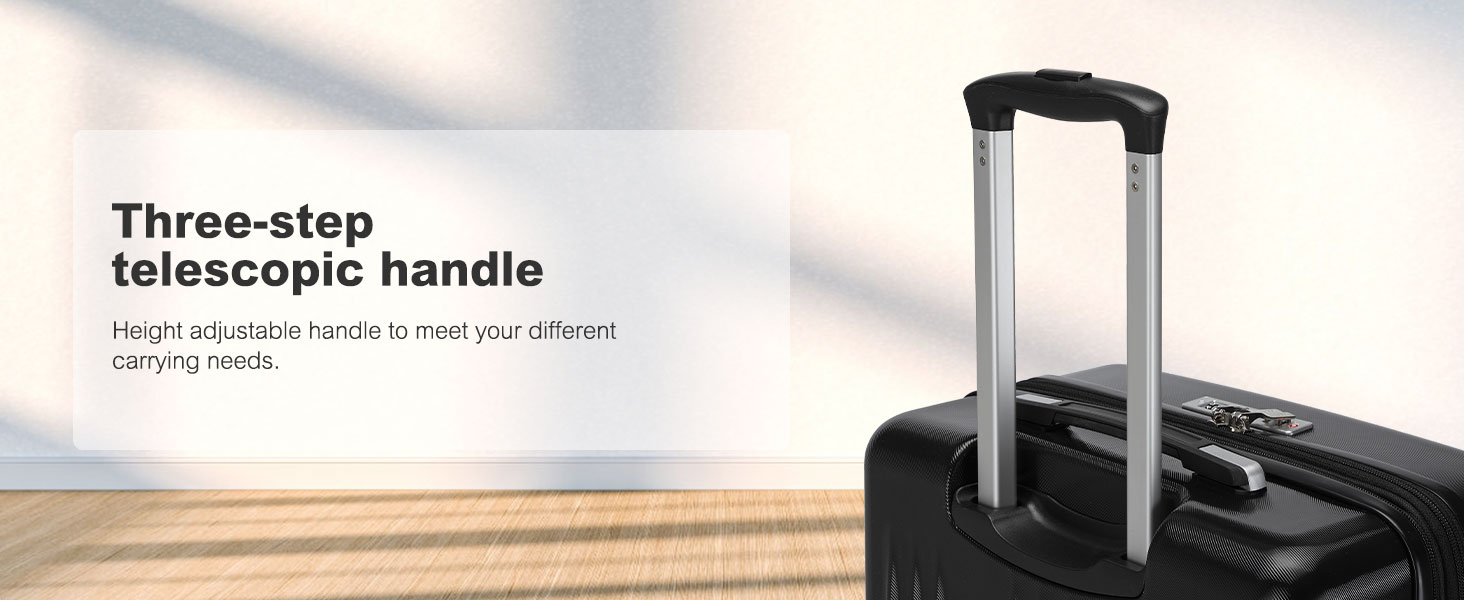 Набір валіз KONO 3 шт. з жорстким корпусом: 55 см, 65 см, 75 см. Розширювані, легкі, з TSA-замком та 4 колесами. Підходить для ручної поклажі.