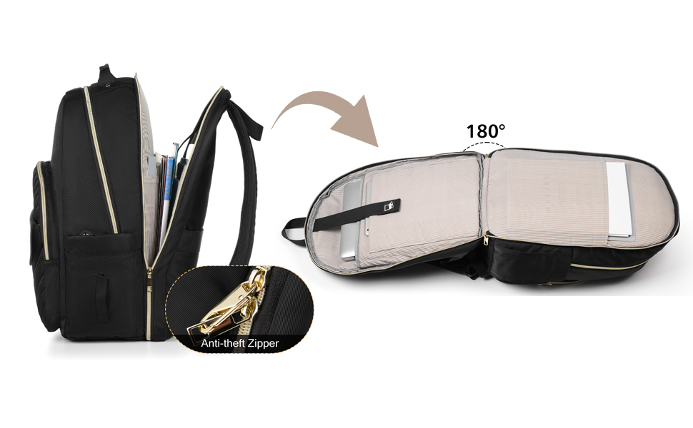 Жіночий рюкзак для ноутбука 17.3 дюйма: стильний рюкзак для дівчат, підлітка, студентки та вчительки, для навчання, роботи та офісу (15.6', сірий)