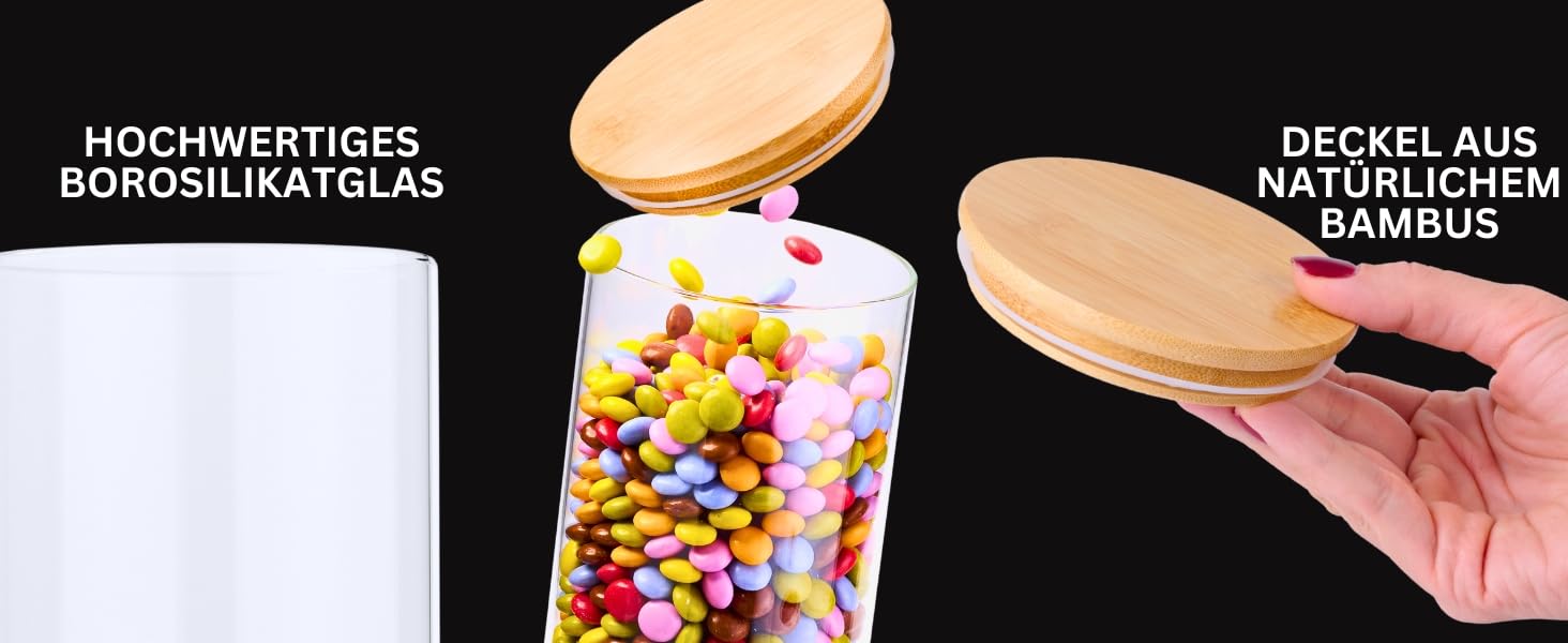 Набір контейнерів для зберігання Deco haus® 2 шт. (1,3 л) - герметичні банки для кави, цукру, крупи та інших продуктів