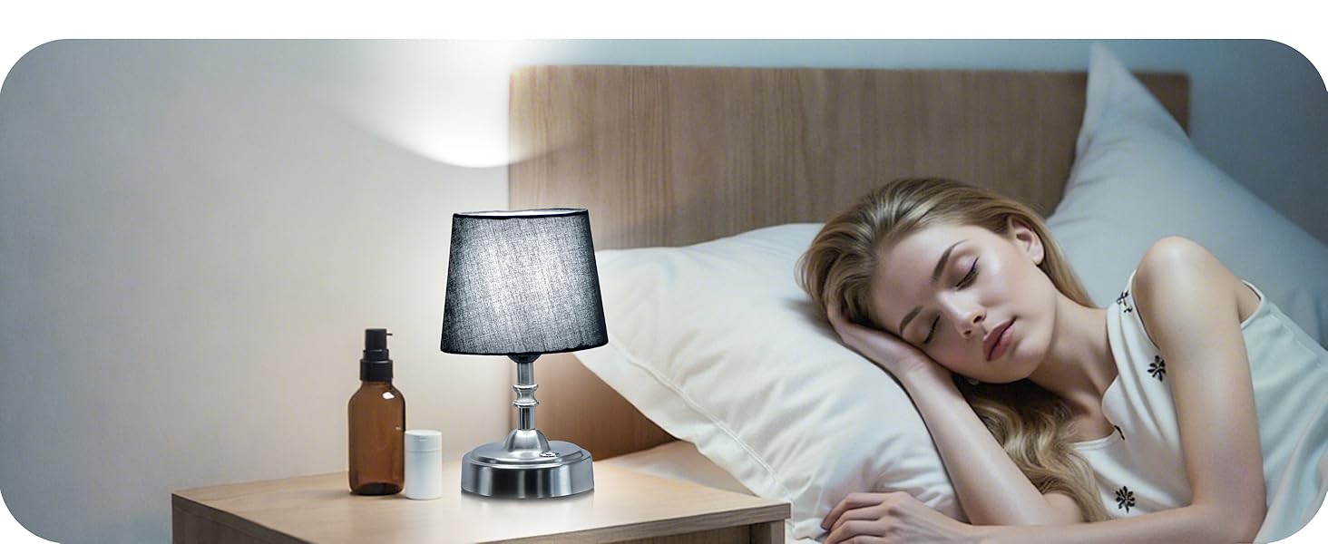 LED-лампа настільна бездротова з акумулятором 4000mAh, тепле світло 2700K, сенсорне керування, з адаптером/кабелем, для спальні, подарунок (золота)