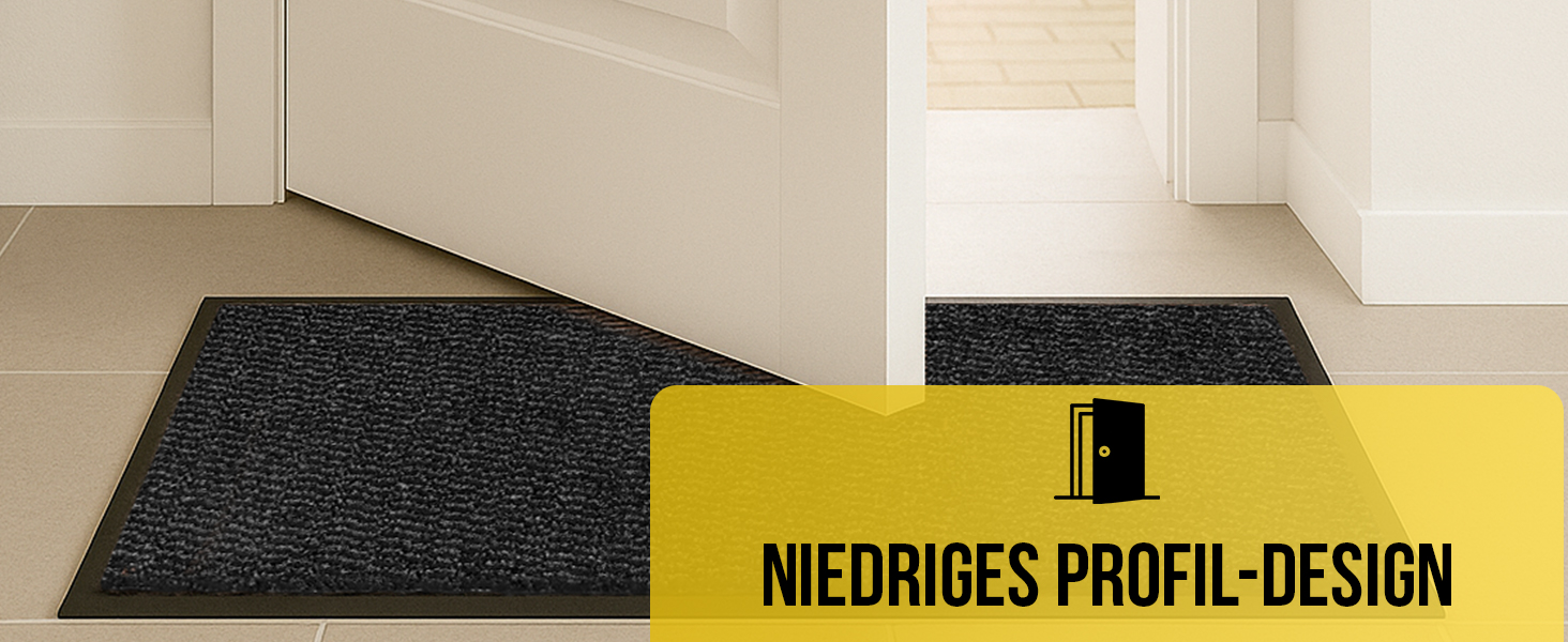 Привітальний килимок BLADO для дому та вулиці, протиковзкий та зносостійкий, коричневий, 60x80 см