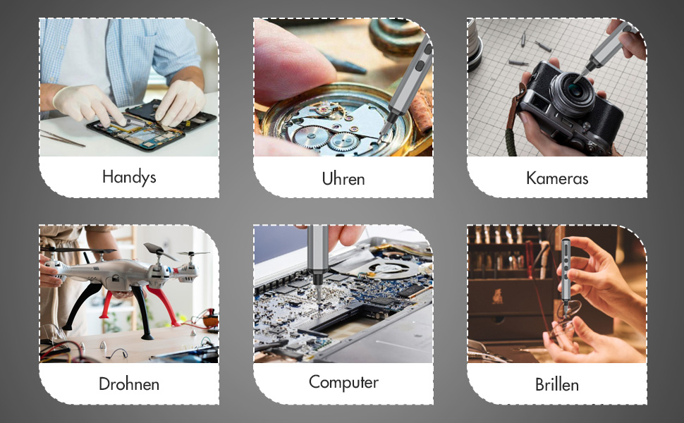 Міні-електродриль/викрутка преміум-класу 68в1 з магнітними бітами для ремонту iPhone, ноутбуків, годинників