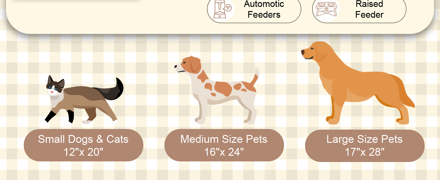 Підставка під миску для собак BLESWIN 30x50 см, вбираюча, неслизька, для цуценят, бежева