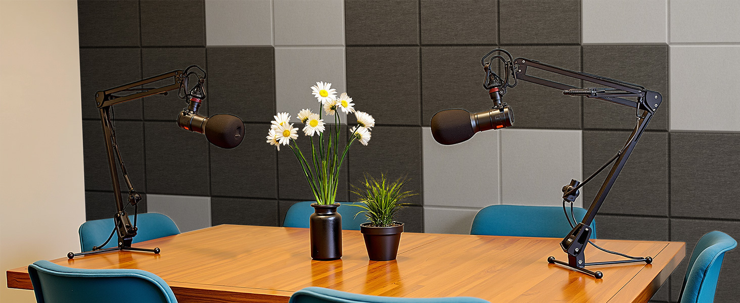 Акустичні панелі для шумоізоляції стін самоклеючі, квадратні звукопоглинаючі плити високої щільності, 30x30x0.9 см, чорні, 12 шт.