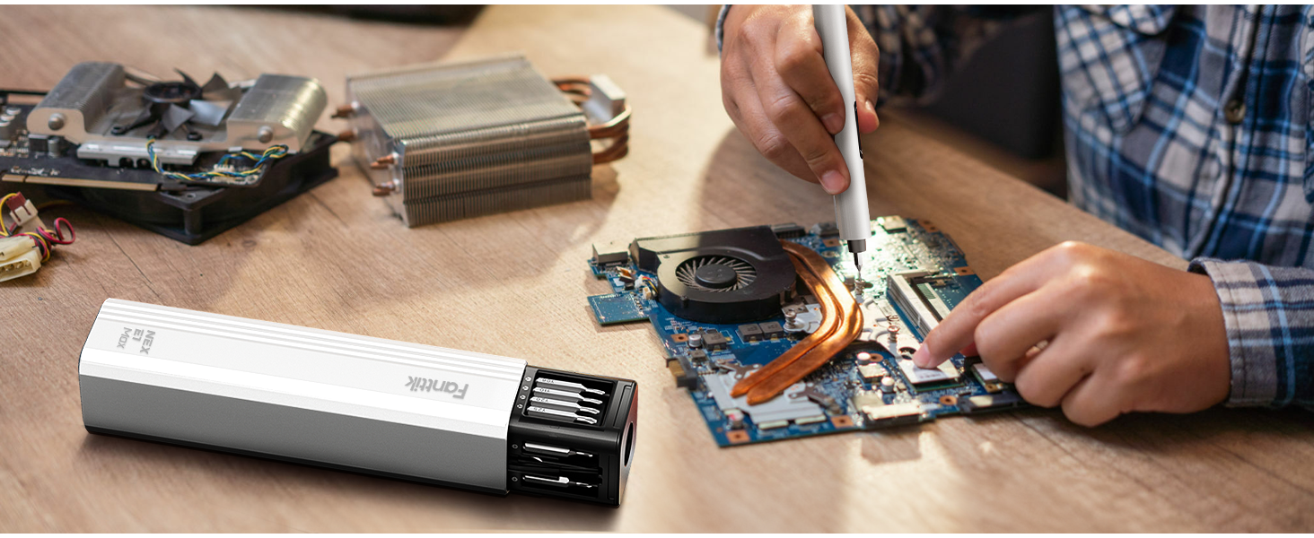 Акумуляторний шуруповерт Fanttik E1 MAX, 50 в 1, прецизійний набір з магнітом, 2 швидкості, для ремонту iPhone, ноутбуків, окулярів