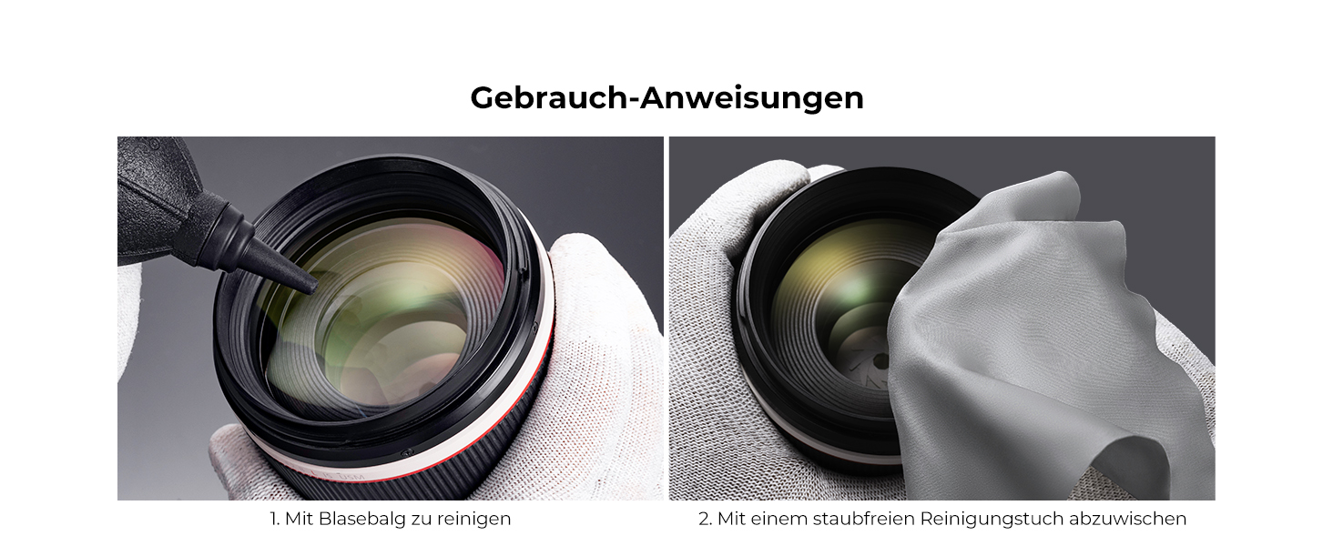 Набір мікрофібрових серветок K&F CONCEPT (6 шт., 15*15 см) для чищення камери, об'єктивів, екранів та смартфонів