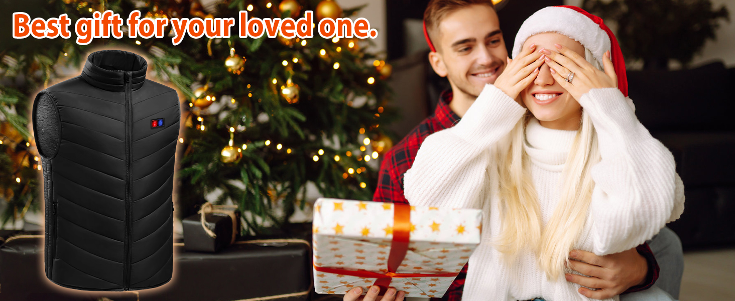 Електрична гріюча жилетка з акумулятором 27000mAh 7.4V, 17 зон нагріву, для чоловіків та жінок, чорна