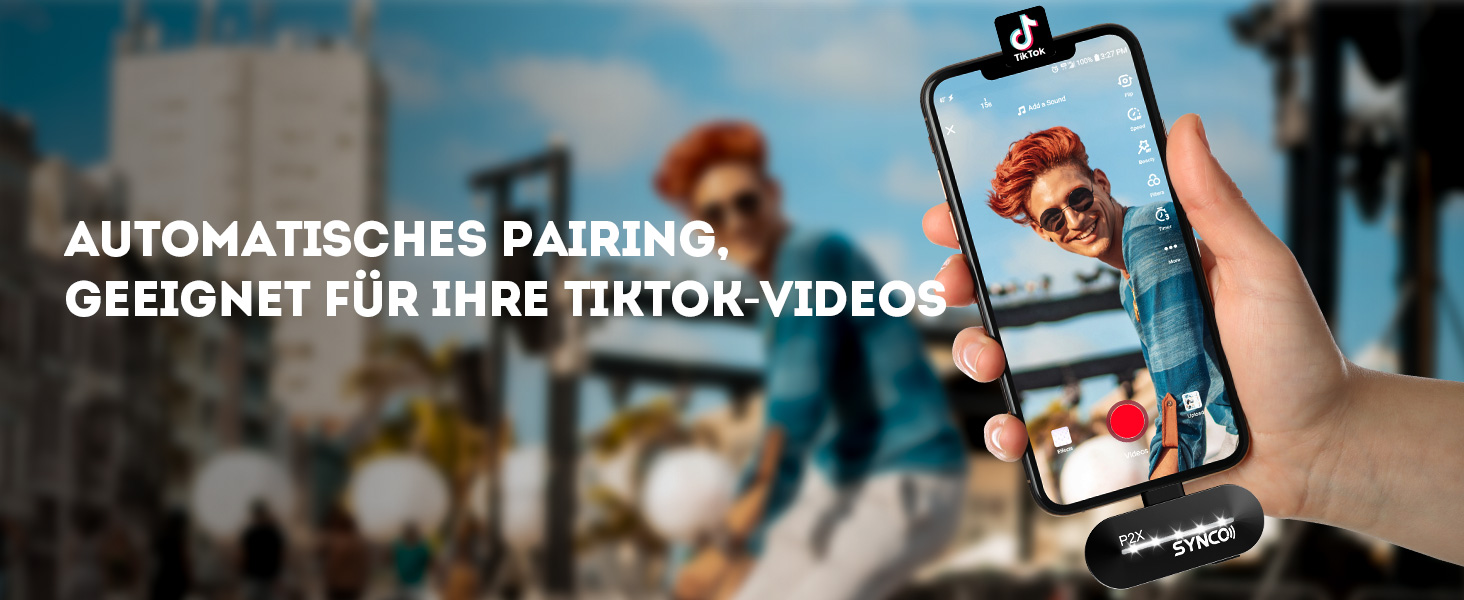 Бездротовий петличний мікрофон SYNCO P2ST для iPhone 15/16/17 та Android (USB-C, HiFi, 2 мікрофони)