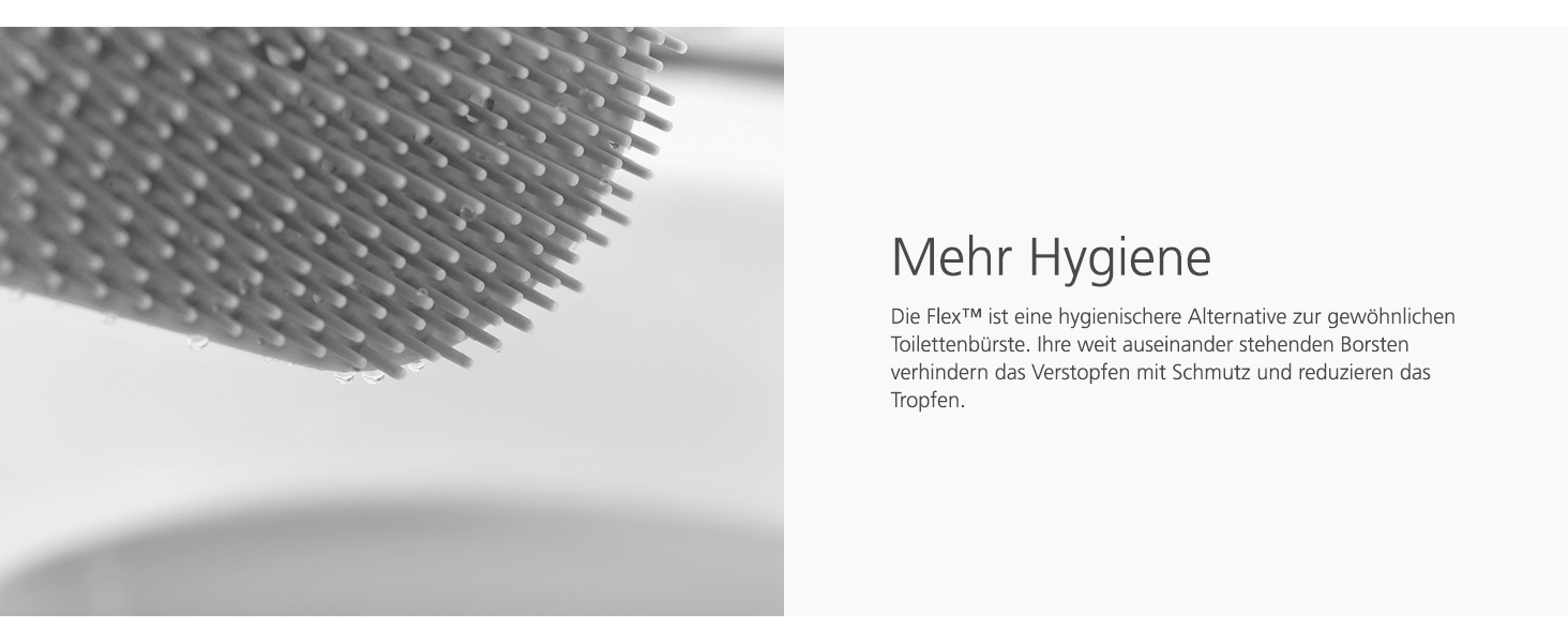 Joseph Joseph Flex Силіконова щітка для унітазу з тримачем, антибактеріальна, сіра/біла, 12,3 x 8,69 x 43,1 см