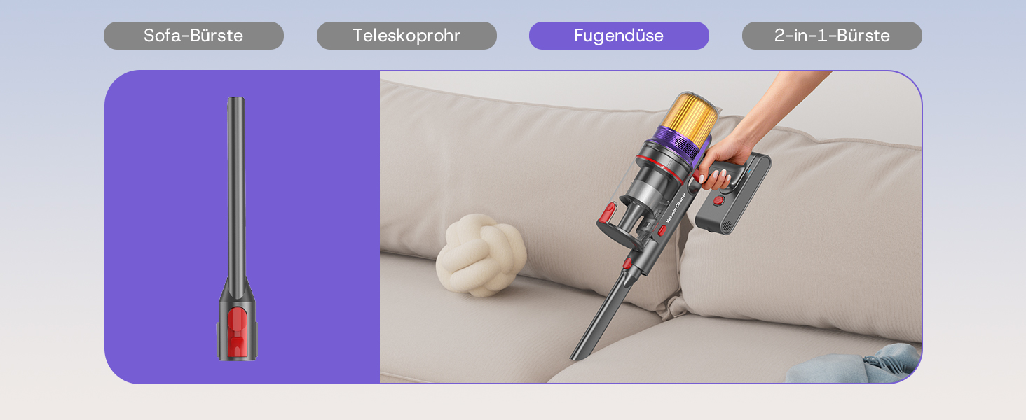 Бездротовий акумуляторний пилосос V16 600W з LED-дисплеєм та автоматичним режимом. Підходить для твердих підлог, килимів та видалення шерсті тварин.