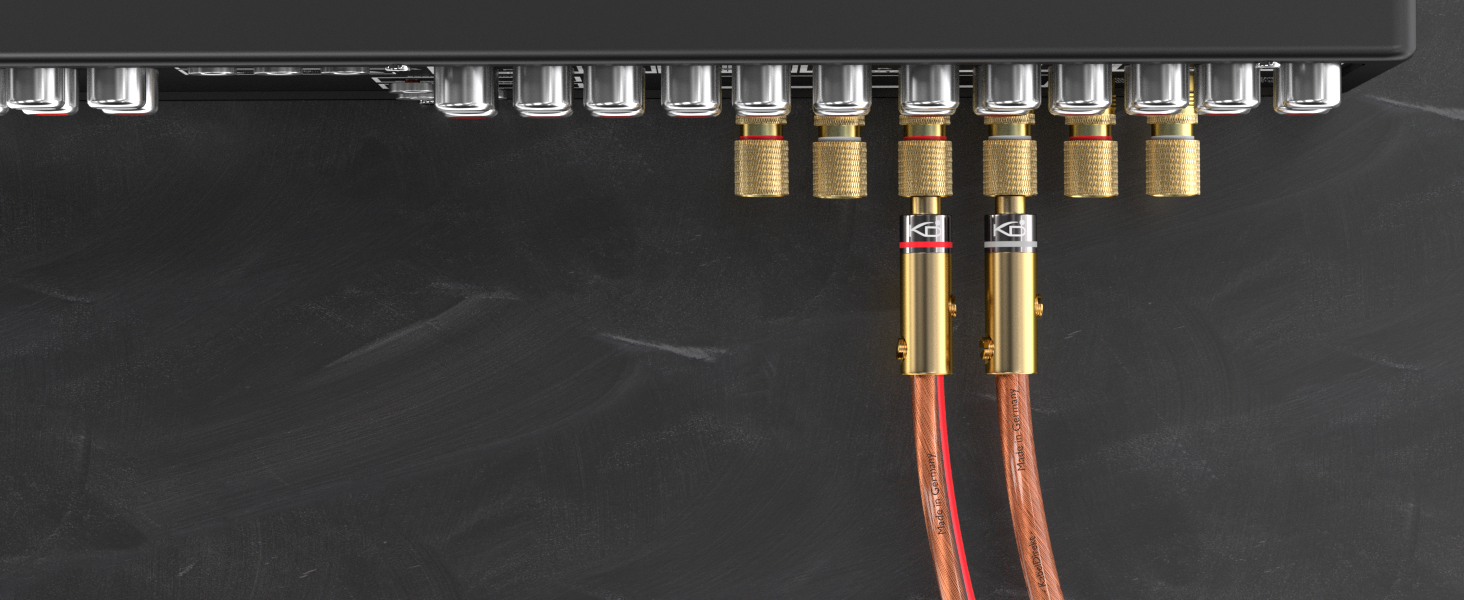 Бананові конектори KabelDirekt (5 пар) - для акустичних кабелів до 6 мм², позолочені, гвинтові