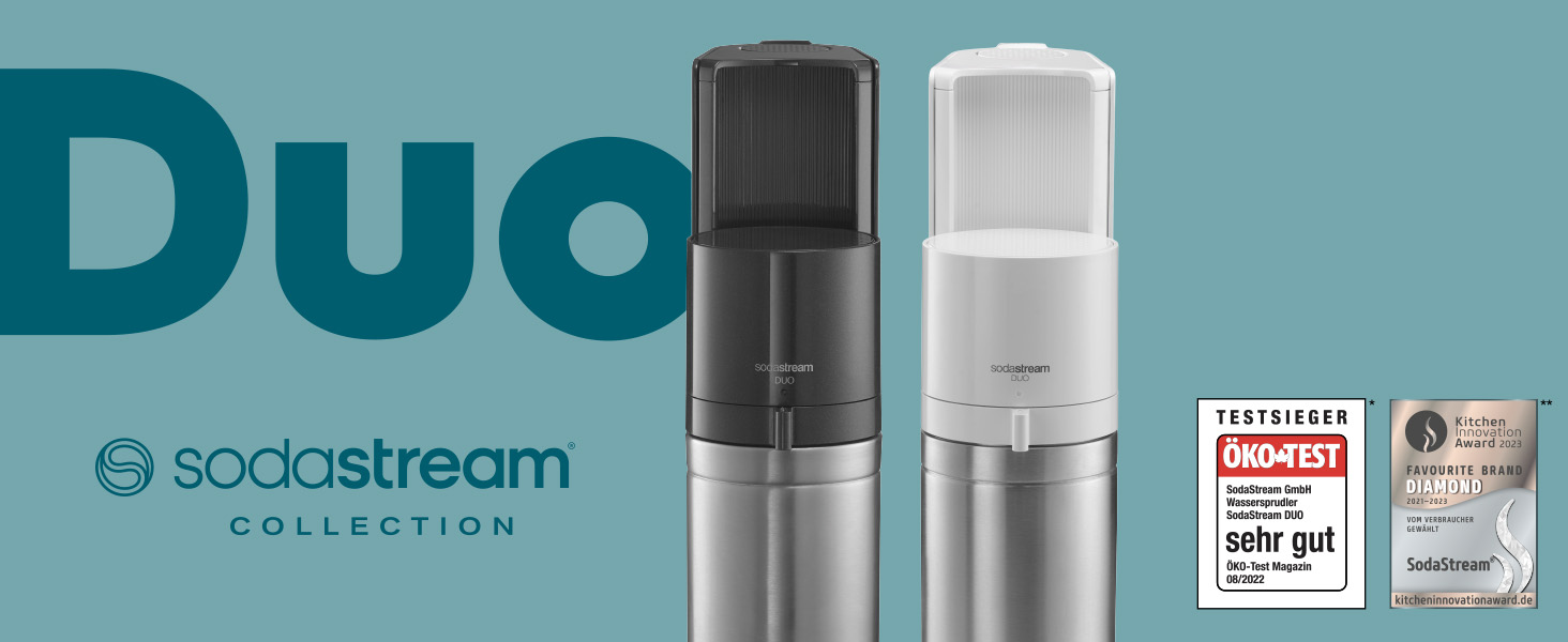 SodaStream DUO Comfort Set: Газова вода вдома | 2L пляшок, Титан