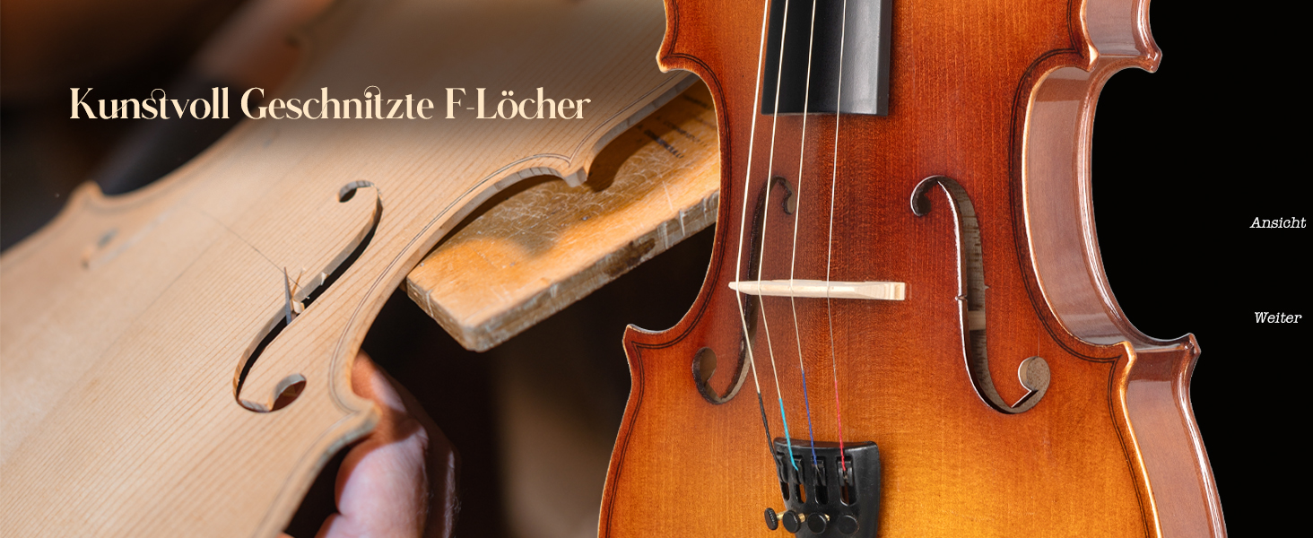 Скрипка CAHAYA з масиву дерева 4/4 матова, ручної роботи: повний набір для початківців, дорослих, учнів та дітей 12 років - скрипка з масиву дерева, футляр, підставка для плеча, тюнер, колінь