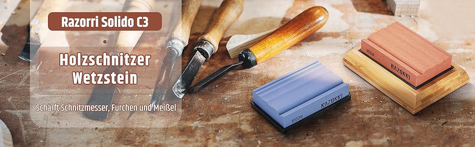 Набір алмазних точильних каменів Razorri C3 для заточування та полірування металевих лез (400/1000, 3000/8000 grit)