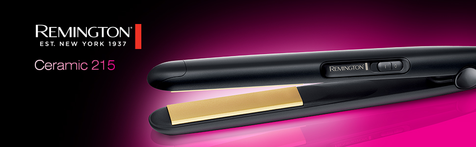 Випрямляч для волосся Remington S1450 (чорний) - вузькі керамічні пластини, швидкий нагрів, 215°C