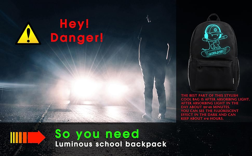 Шкільний рюкзак для хлопчика BSTcentelha з USB-портом та зарядкою, чорний