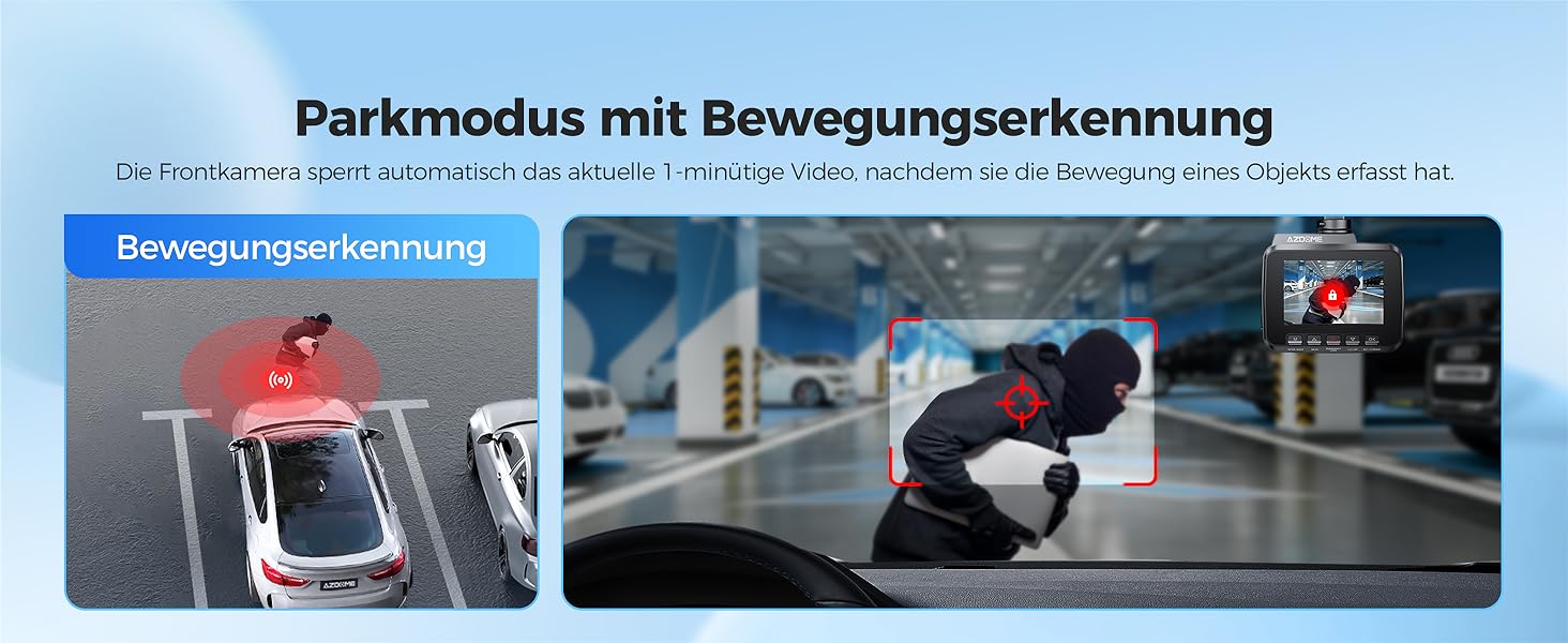 Відеореєстратор AZDOME GS63H 4K з Wi-Fi, GPS, Нічне бачення та Широким кутом 170°, WDR, IPS 2.4', Паркувальний режим, Детектор руху, Циклічна запис