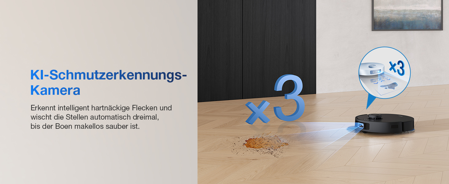 Робот-пилосос ECOVACS DEEBOT T30S PRO OMNI з функцією миття, 11000 Па, технологія ZeroTangle, миття гарячою водою 70°C, TruEdge™ для прибирання кутів, акумулятор 6400 мАг, уникнення перешкод за допомогою AI