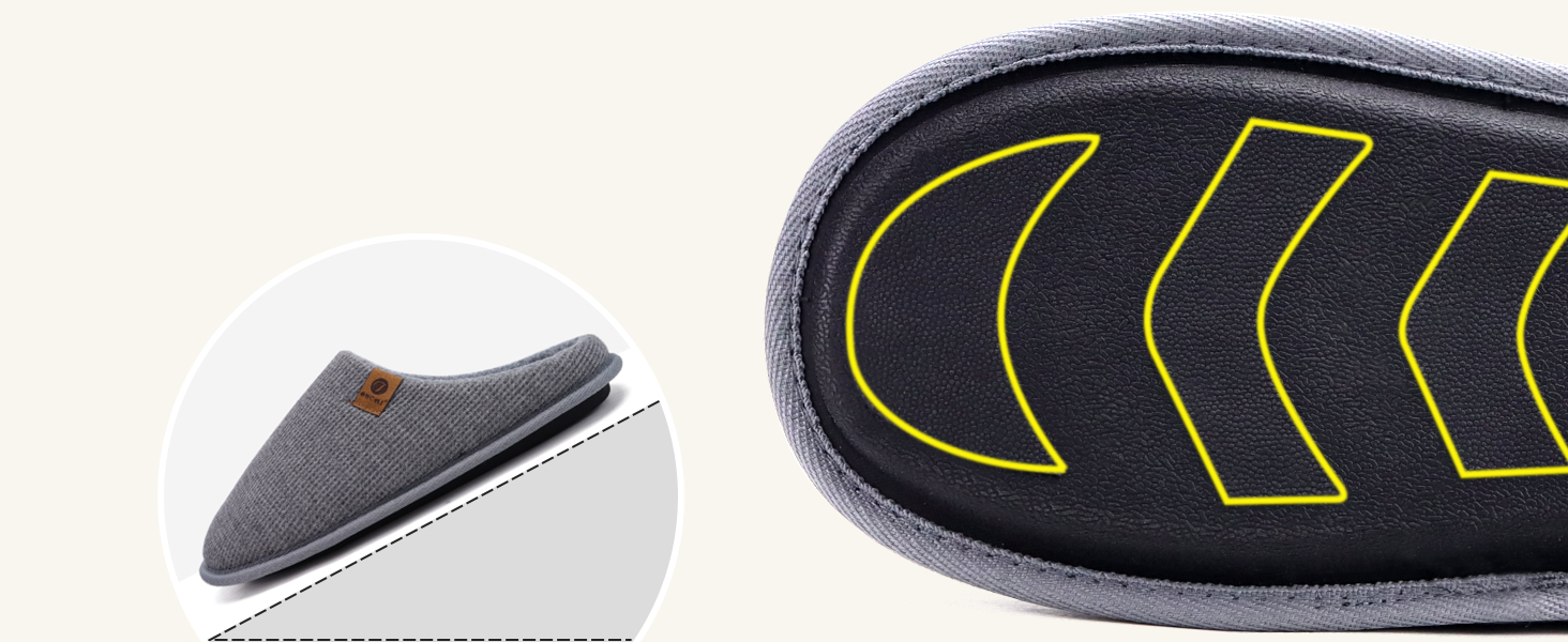 Чоловічі тапочки ONCAI з піною Memory Foam, штучним хутром, підошвою з гуми, для дому та вулиці, розмір EU 40-49, чорний