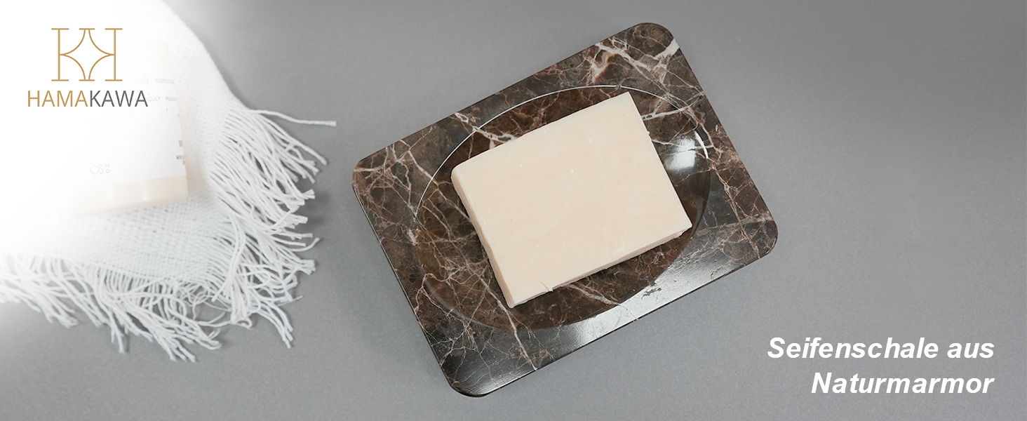 Миска для мила Naturmarmor, темно-коричнева, прямокутна, 12x9 см. Тримач для мила з вапняку, для ванної кімнати та кухні