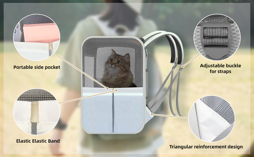 Рюкзак-переноска для котів та собак SWIHELP, сірий. Безпечний рюкзак-переноска для маленьких тварин, ідеальний для подорожей.